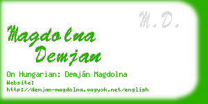 magdolna demjan business card